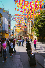 Istiklal Street Isztambulban, városnézés, történelem, ahol a