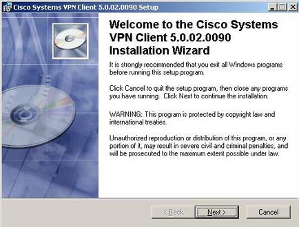 Instalarea clientului cisco vpn