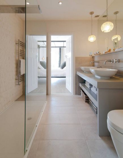 Fürdő két mosdó - egy fotó a belső