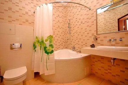 Baie cu baie de colț design interior