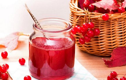 Jam din viburnum este beneficiul și răul de gem, deserturi și produse de patiserie