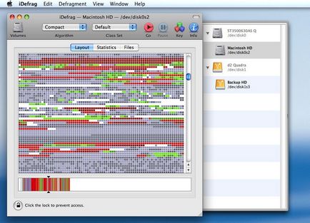Hard disk în defragmentarea mac OS