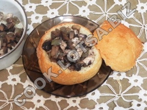 Julienne csirkével és gombával - finom házi lépés recept fotók (julienne) Julienne csirkével és gombával - finom házi lépésre recept fotók