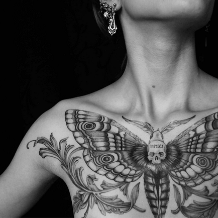 Valoarea tatuajelor de molii, arta tatuajului! Tatuaje, tatuaje la Kiev