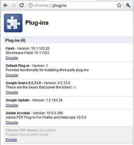 About plugins рішення проблем, Plug-in, як відключити плагін