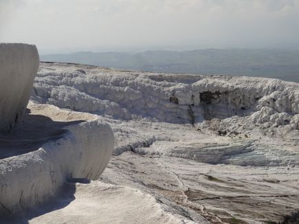 Fehér fürdő Pamukkale, könnyen emelkedik