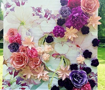 Flori mari pentru decorarea sălii, nunți și sesiuni foto, flori imense din hârtie pentru decorare,