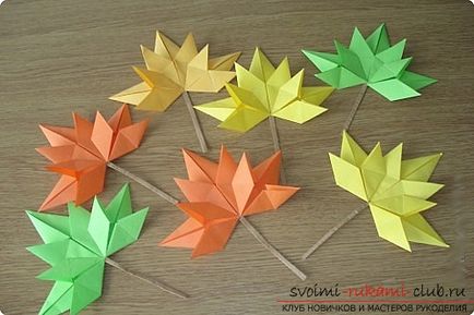 A nagyszámú minta őszi kézműves papír a gyermekek számára