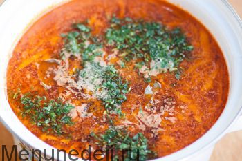 Борщ з бичками в томаті - рецепт з покроковими фото