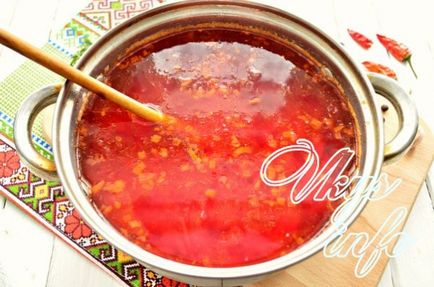 Borsch cu fotografie de recipe cu chifteluțe