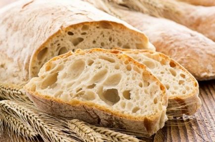 Ciabatta într-un preparator de paine calorii, retete simple cu o fotografie