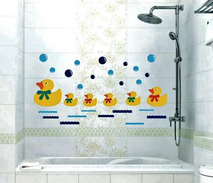 Декоративні наклейки в ванну - простий спосіб оживити інтер'єр