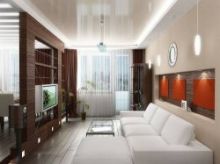 Design interior al livingului cu balcon