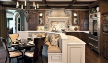 Design de interior de bucătărie în stil neoclasic cu opțiuni de fotografie și design