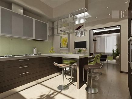 konyha tervezés nappali 20 m projekt képek egy konyha-étkező elrendezése, bútorzata