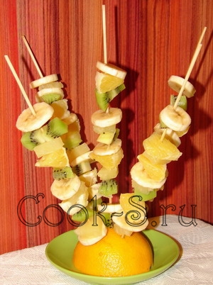 Fruity shish kebab - rețetă pas cu pas cu fotografii, deserturi