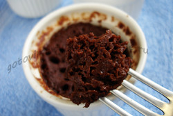 Гарячий шоколад в мікрохвильовій печі з шоколаду і nutella