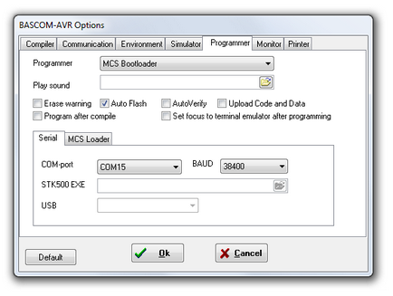 Folosind bootloader bascom-avr - informații utile - avr - proiecte pe microcontrolerele avr