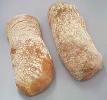 Pâine italiană de ciabatta într-o coacere de panificație fără a avea probleme