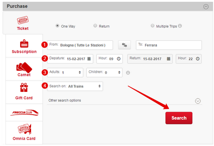Як купити квиток на поїзд trenitalia онлайн