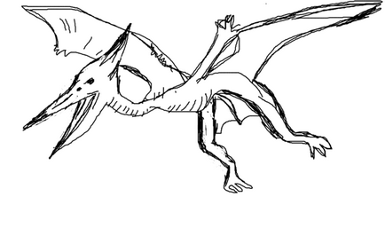 Cum de a desena un pterodactyl într-un creion pas cu pas, expo73