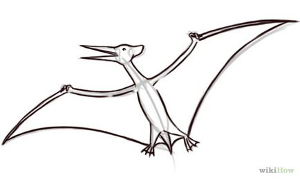 Cum de a desena un pterodactyl într-un creion pas cu pas, expo73