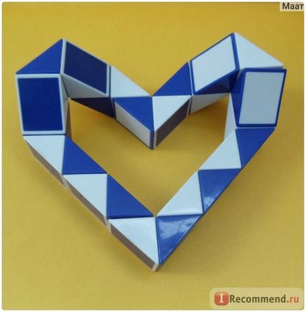 Cum să faci o inimă de la un șarpe de la o fotografie Rubik
