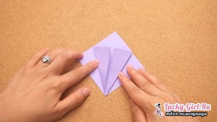 Cum de a face o macara origami dintr-o hârtie cu mâinile tale o diagramă și o instrucțiune cu o fotografie