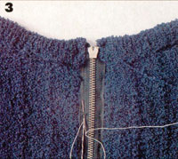 Cum să coaseți un fermoar într-o cârpă tricotată