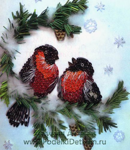 Quilling kép, Bullfinches a Quilling technikák