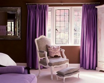 Culoarea lavandă în interior creează un design delicat și suculent, o casă de vis