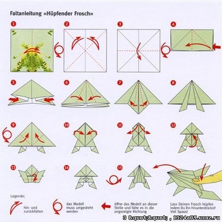 Broască origami de hârtie cum să facă de hârtie pentru copii