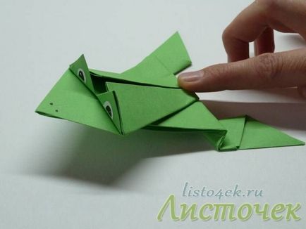 Жаба орігамі з паперу як зробити з паперу для дітей