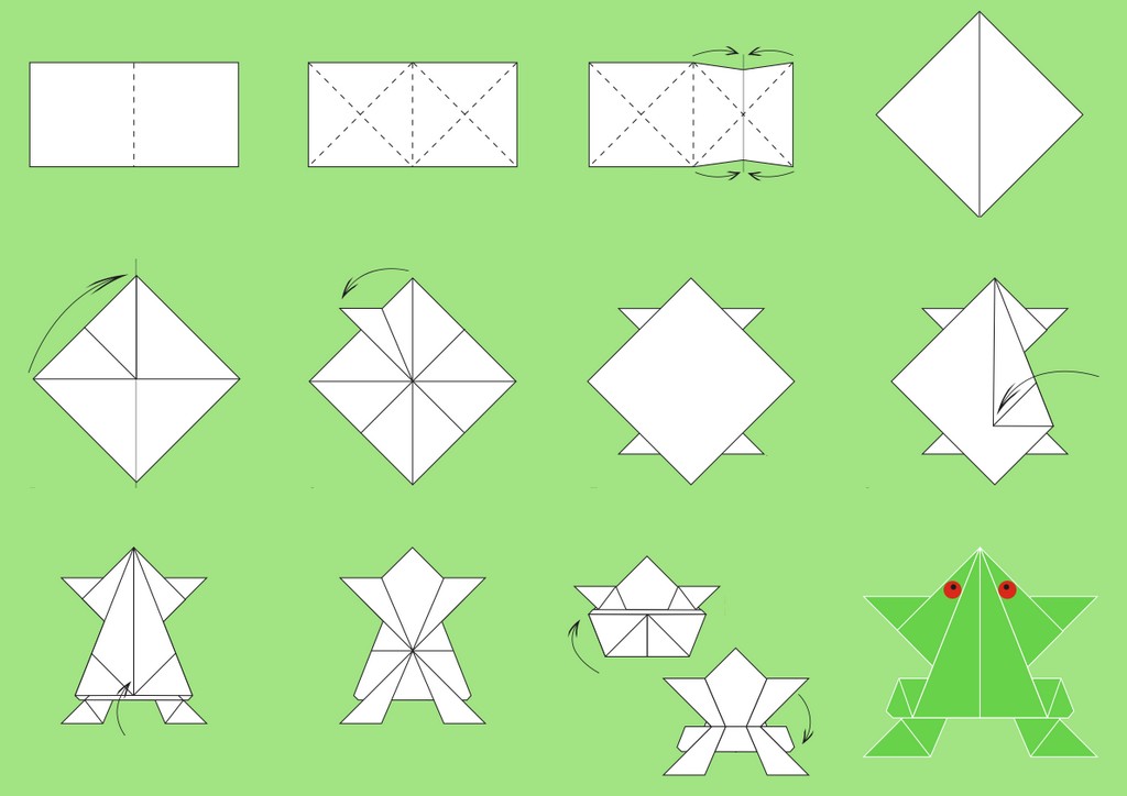 Frog origami simplu - cum să ori Origami 