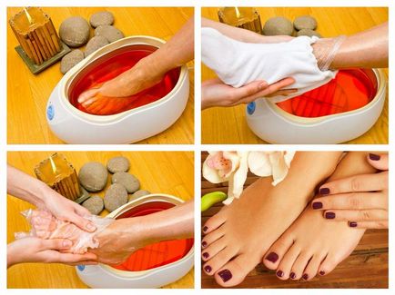 Hámlasztó Foot Mask, táplálja, hidratálja, alkalmazni viasz (maszk elkészítése lesz szükség) Hámlasztó Foot Mask, táplálja, hidratálja, alkalmazza a viasz