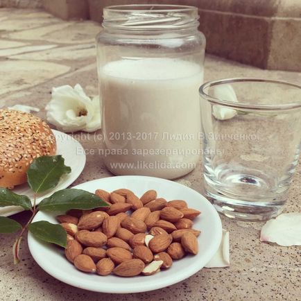 Lapte de migdale (vegan, potrivit pentru alimente crude), Lida zinchenko