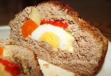 Fasírt darált húst a tojással - recept lépésről lépésre fotók