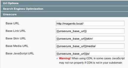 Configurarea magento