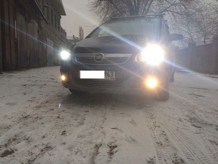 Opel zafira b установка лінз і xenon в фари!