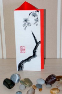 Cărți poștale în stilul picturii chinezești cu mâinile lor