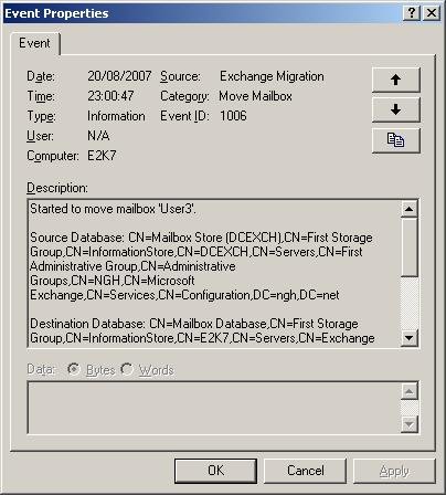 Mutarea cutiilor poștale în Exchange 2007, Partea 1