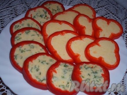 Töltött paprika sajt - a recept egy fotó