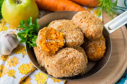 Nagyböjti sárgarépa hamburgerek a sütőben