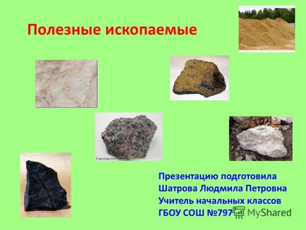 Prezentare pe tema prezentării mineralelor pregătită de profesorul din campusul din Manmilla