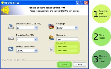 Instalarea simplă a liniei ubuntu pentru începători (wubi)