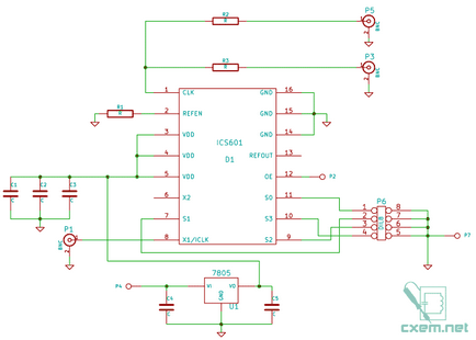 Simplificator de frecvență multiplicator pe ics601-01