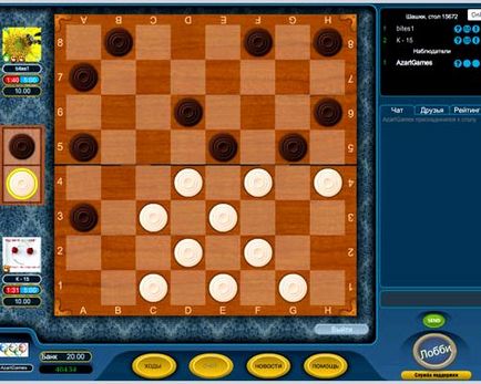 Checkers online, joacă gratuit în dame cu oameni reali sau cu un calculator fără înregistrare