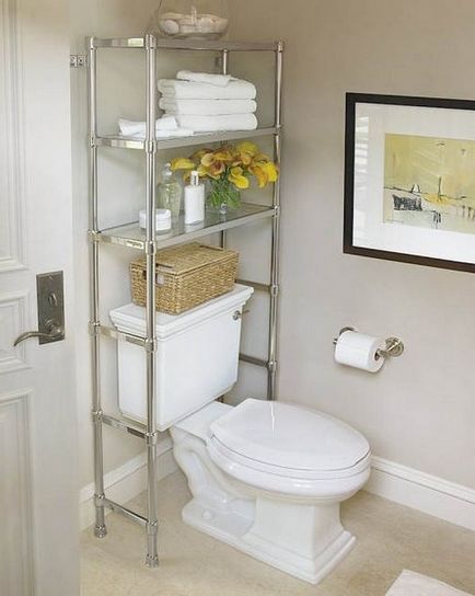 Cabinetul deasupra toaletei este un loc practic pentru depozitare (fotografie), casa de vis