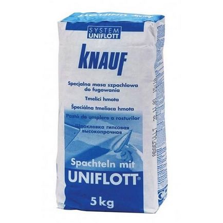 Putty knauf unifloth specificații tehnice, manual de instrucțiuni video, foto, recenzii