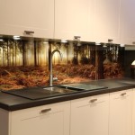 Skinali konyha - szép kötény üveg világítással és anélkül, fotó dekoráció ötletek